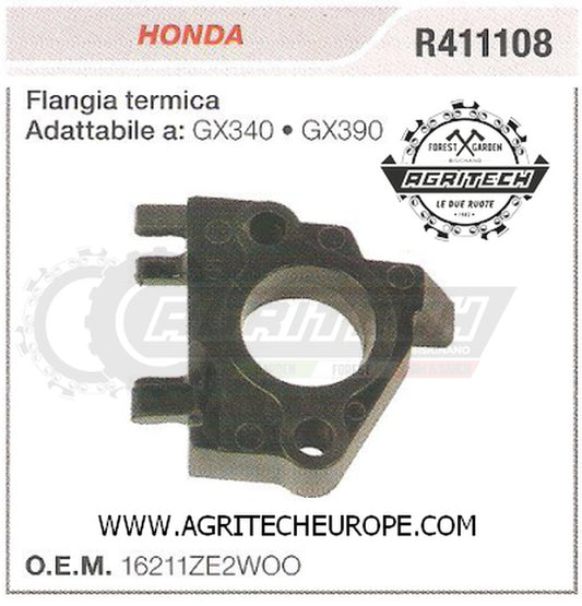 16211ZE2WOO COLLETTORE FLANGIA TERMICA MOTORE HONDA GX340 GX390