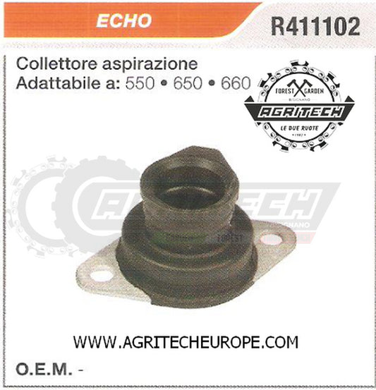R411102 COLLETTORE FLANGIA TERMICA  MOTOSEGA ECHO 550 650 660