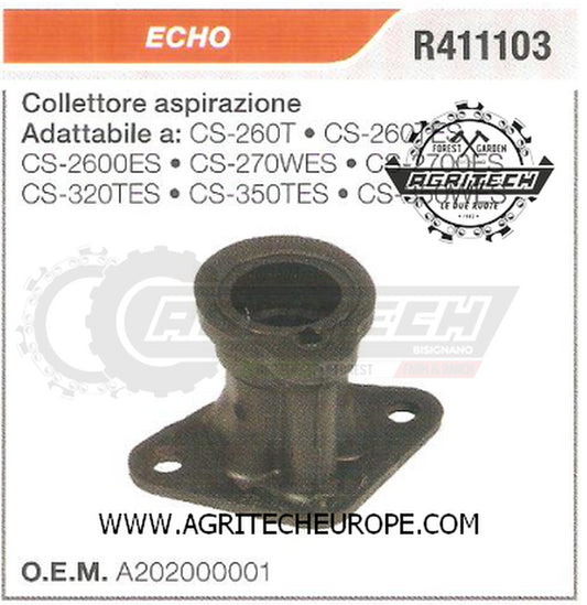 A202000001 COLLETTORE FLANGIA TERMICA  MOTOSEGA ECHO  CS-270WES  CS-2600ES