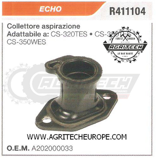 A202000033 COLLETTORE FLANGIA TERMICA  MOTOSEGA ECHO  CS-350TES  CS-320TES