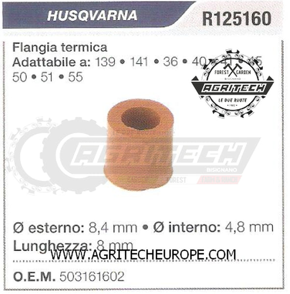 503161602 COLLETTORE FLANGIA TERMICA  MOTOSEGA HUSQVARNA 55