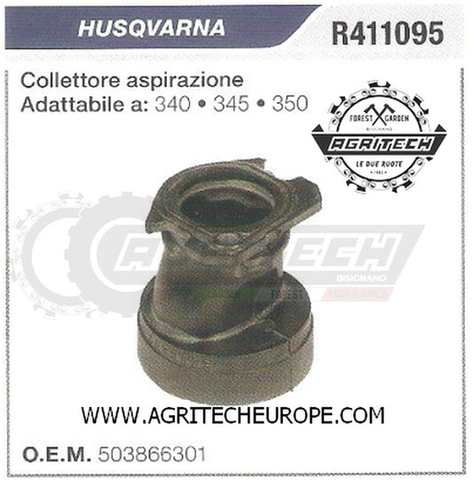 503866301 COLLETTORE FLANGIA TERMICA  MOTOSEGA HUSQVARNA  340 345 350