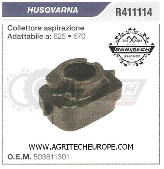503611301 COLLETTORE FLANGIA TERMICA  MOTOSEGA HUSQVARNA  670 625