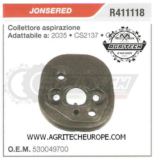 530049700 COLLETTORE FLANGIA TERMICA  MOTOSEGA JONSERED 2035 CS2138 CS2137