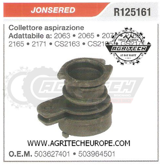 503964501 COLLETTORE FLANGIA TERMICA  MOTOSEGA JONSERED  2063 2065 2165 2171
