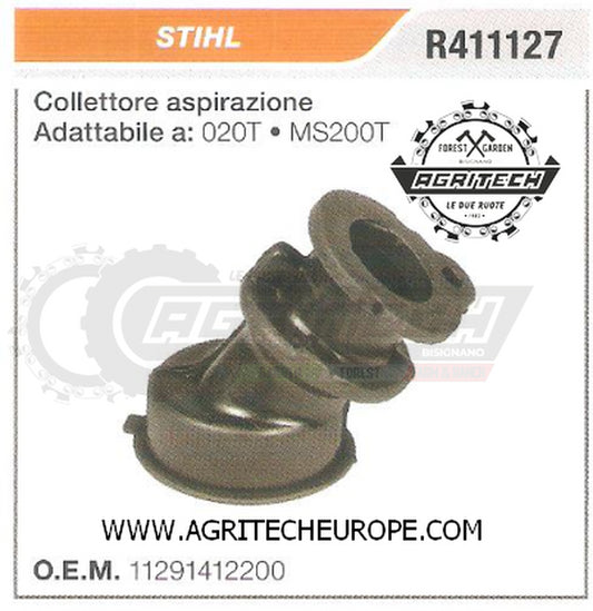 11291412200 COLLETTORE FLANGIA TERMICA  MOTOSEGA STIHL  020T MS200T