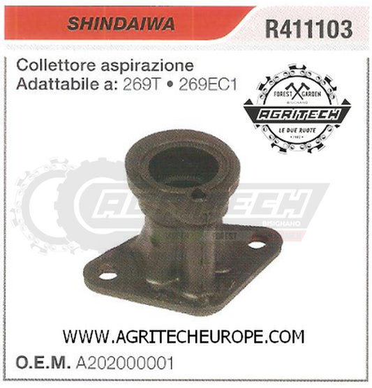 A202000001 COLLETTORE FLANGIA TERMICA  MOTOSEGA SHINDAIWA 269T 269EC1