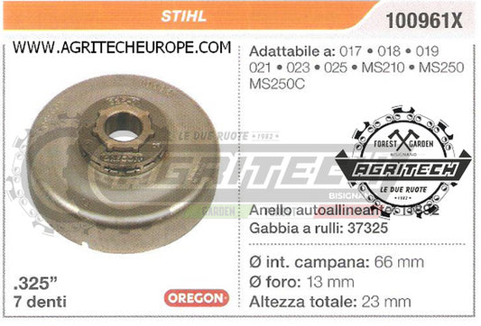 100961X OREGON PIGNONE CAMPANA FRIZIONE MOTOSEGA STIHL MS210 MS250 .325" 7 DENTI