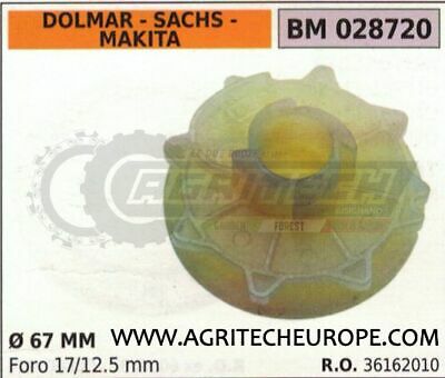 36162010 PULEGGIA AVVIAMENTO messa in moto DOLMAR SACHS MAKITA Ø 67