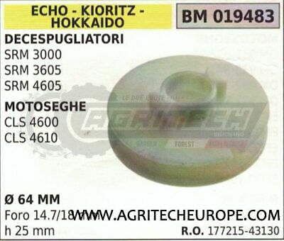 17721543130 PULEGGIA AVVIAMENTO DECESPUGLIATORE ECHO KIORITZ HOKKAIDO SRM 3000