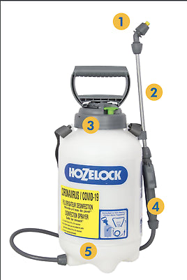 POLVERIZZATORE A PRECOMPRESSIONE PER SANIFICAZIONE DISINFEZIONE HOZELOCK T7