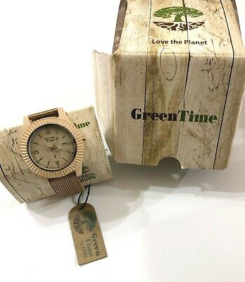 OROLOGIO UOMO GREEN TIME VEGAN WOOD ZW010E Al quarzo Analogico Legno SOSTENIBILE