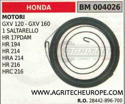 28442896700 MOLLA AVVIAMENTO MOTORE HONDA HR 194 214 216 HRA 214 HRC 216