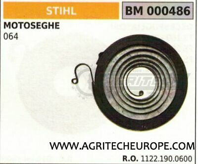 11221900600 MOLLA AVVIAMENTO COMPLETA MOTOSEGA STIHL 064