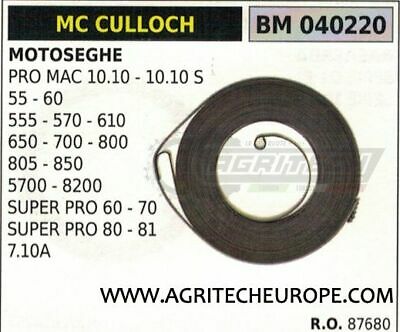 87680 MOLLA AVVIAMENTO MOTOSEGA MCCULLOCH PROMAC 650 700 800 805 850 5700 8200