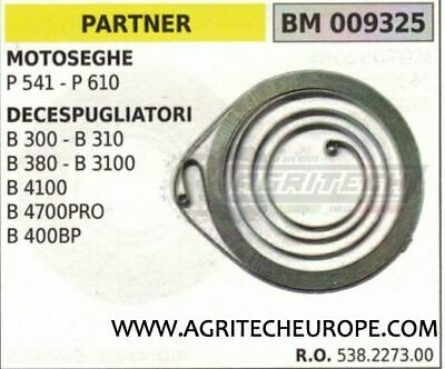 538227300 MOLLA AVVIAMENTO DECESPUGLIATORE PARTNER B 4700PRO 400BP
