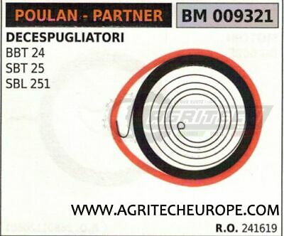 538227300 MOLLA AVVIAMENTO DECESPUGLIATORE POULAN PARTNER BBT24 SBT25 SBL251