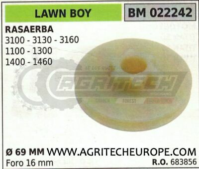 683856 PULEGGIA AVVIAMENTO TOSAERBA RASAERBA LAWN BOY 1300 1400 1460 Ø69