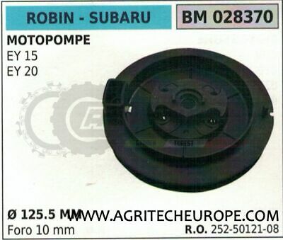 2525012108 PULEGGIA AVVIAMENTO MOTOPOMPA POMPA ROBIN SUBAR EY15 EY20 Ø125.5