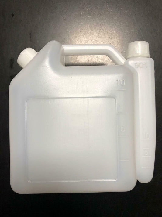 TANICA bidone contenitore PER MISCELA AL 2% O 4% DA 1LITRO benzina carburante