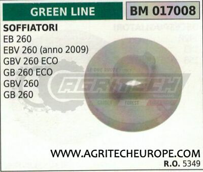 PULEGGIA AVVIAMENTO SOFFIATORE GREENLINE GREENCUT EB260 GBV260 GB260