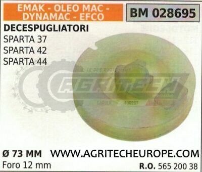 56520038 PULEGGIA AVVIAMENTO DECESPUGLIATORE OLEOMAC EFCO SPARTA 37 42 44 Ø73