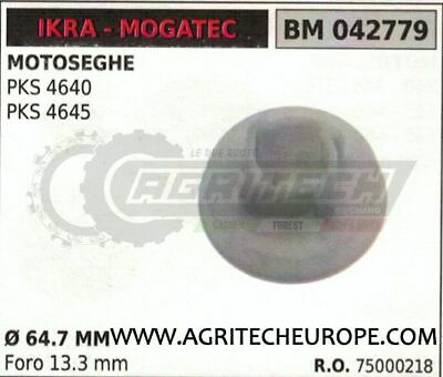 75000218 PULEGGIA AVVIAMENTO MOTOSEGA IKRA MOGATEC PKS 4640 4645 Ø64.7