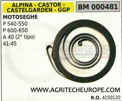 4150120 MOLLA PER AVVIAMENTO MOTOSEGA ALPINA CASTOR P 540 550 600 650 A 40 41 45