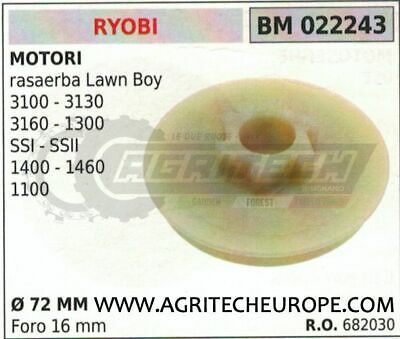 682030 PULEGGIA AVVIAMENTO MOTORE RYOBI 3100 3130 3160 1300 SSI SSII 1400 1460