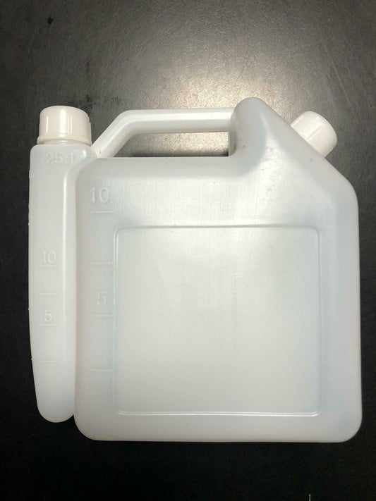 TANICA bidone contenitore PER MISCELA AL 2% O 4% DA 1LITRO benzina carburante