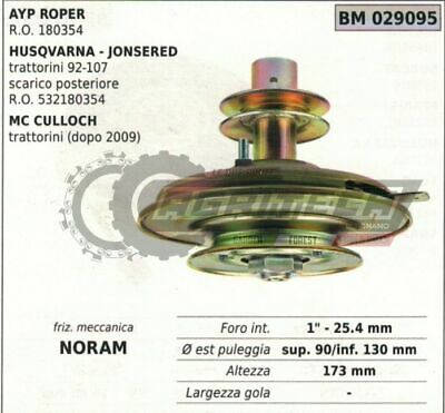 532180354 FRIZIONE MECCANICA NORAM TRATTORINO RASAERBA HUSQVARNA 92 107