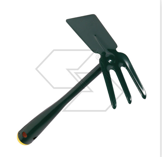 ZAPPETTA QUADRA + TRIDENTE PER GIARDINAGGIO IN METALLO 29,5x6,5 cm
