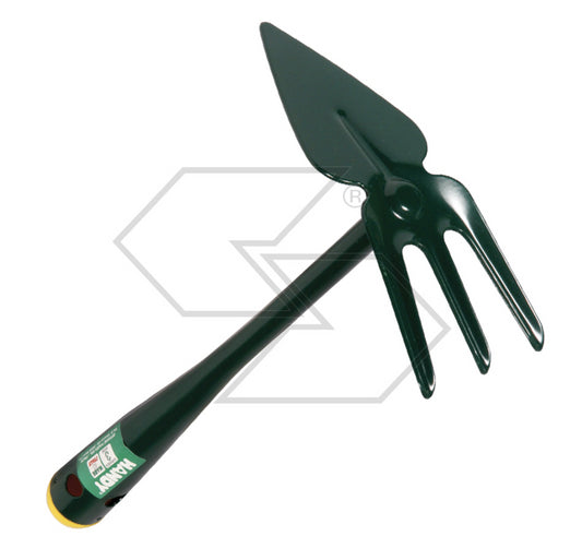 ZAPPETTA A PUNTA + TRIDENTE PER GIARDINAGGIO IN METALLO 29,5x6,5 cm
