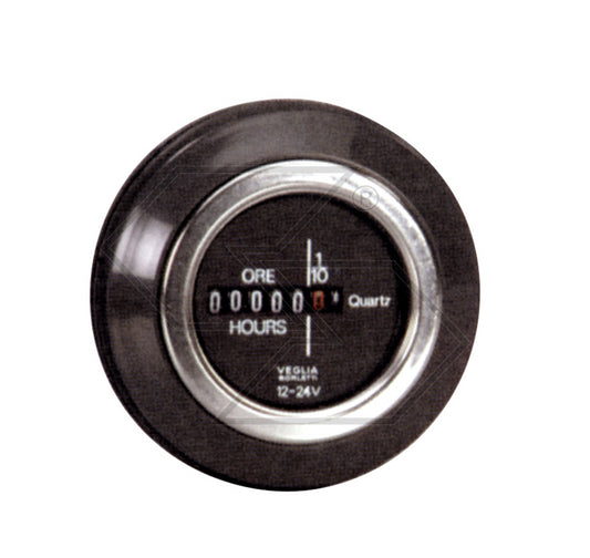 CONTAORE 12/24 Volt tipo extra CON ANTIVIBRANTE Foro Ø 52 macchine agricole