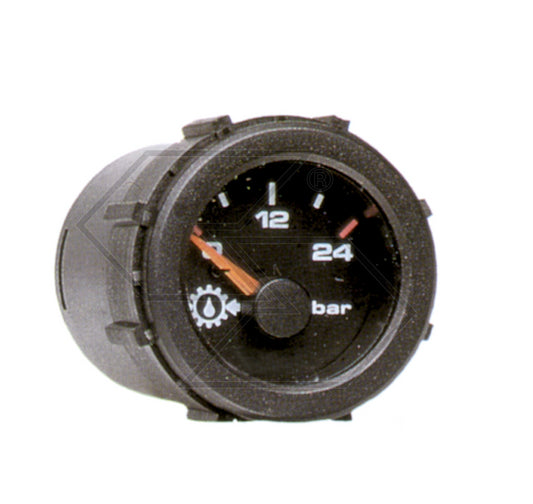 MANOMETRO PRESSIONE ELETTRICO OLIO MOTORE 24 BAR 12VOLT FORO FISSAGGIO Ø 52