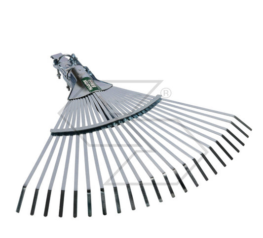 SCOPA RASTRELLO IN ACCIAIO A 22 DENTI CON ATTACCO A MORSETTO 45CM PROFESSIONALE