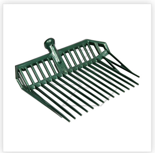 FORCA PER CAVALLI 16 DENTI A CESTELLO box truciolo o paglia IN ABS 310x420 mm