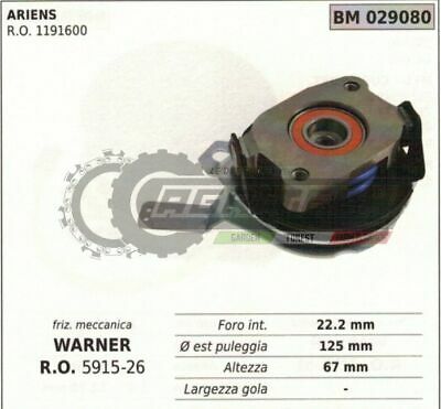 1191600 FRIZIONE MECCANICA WARNER 591526 TRATTORINO RASAERBA ARIENS Ø 125mm