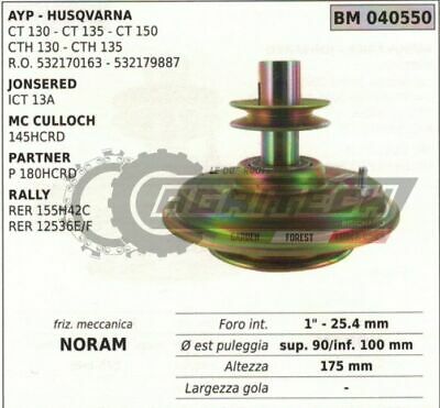 FRIZIONE MECCANICA NORAM TRATTORINO RASAERBA JONSERED ICT 13A