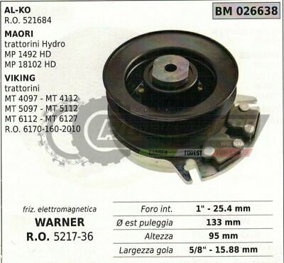 61701602010 FRIZIONE ELETTROMAGNETICA WARNER TRATTORINO VIKING MT 4097 4112 5097