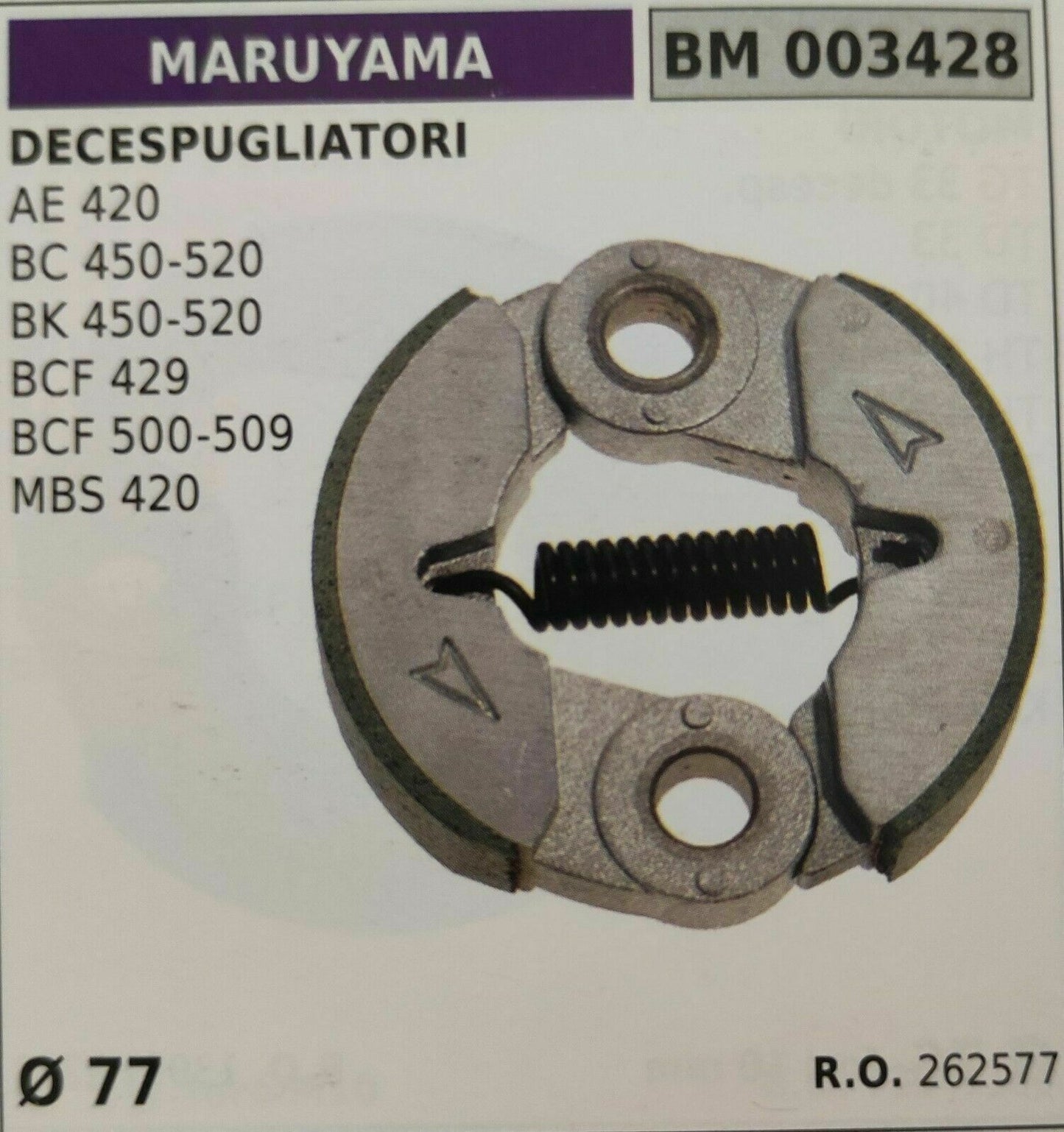 262577 FRIZIONE DECESPUGLIATORE MARUYAMA BCF429 BCF450 BCF409 MBS420 Ø77