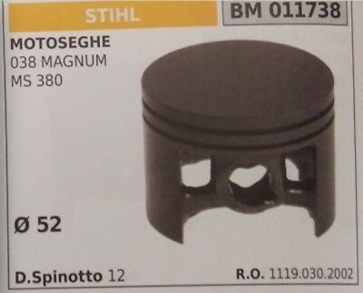 11190302002 PISTONE COMPLETO ADATTABILE MOTOSEGA STIHL 038 MAGNUM MS380 Ø52