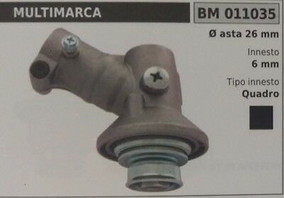 COPPIA CONICA UNIVERSALE standard DECESPUGLIATORE CON ASTA Ø 26 QUADRO 6 mm