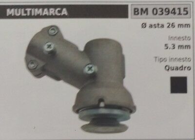 COPPIA CONICA UNIVERSALE standard DECESPUGLIATORE CON ASTA Ø 26 QUADRO 5.3 mm