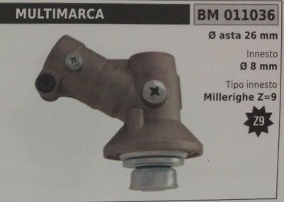 COPPIA CONICA UNIVERSALE standard DECESPUGLIATORE CON ASTA Ø 26 MILLERIGHE Z-9