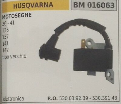 530039239 53039143 BOBINA ELETTRONICA MOTOSEGA HUSQVARNA 36 41 136 141 142 VECCH
