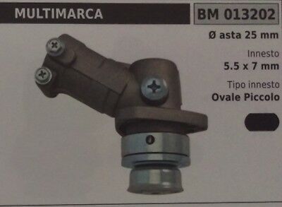 COPPIA CONICA UNIVERSALE standard DECESPUGLIATORE CON ASTA Ø 25 OVALE 5.5 X 7