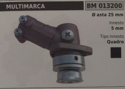 COPPIA CONICA UNIVERSALE standard DECESPUGLIATORE CON ASTA Ø 24 QUADRO 5mm