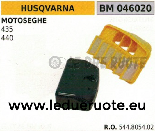 544805402 FILTRO ARIA COMPLETO MOTOSEGA HUSQVARNA 435 440