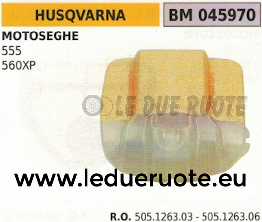 505126303 505126306 FILTRO ARIA COMPLETO MOTOSEGA HUSQVARNA 555 560XP